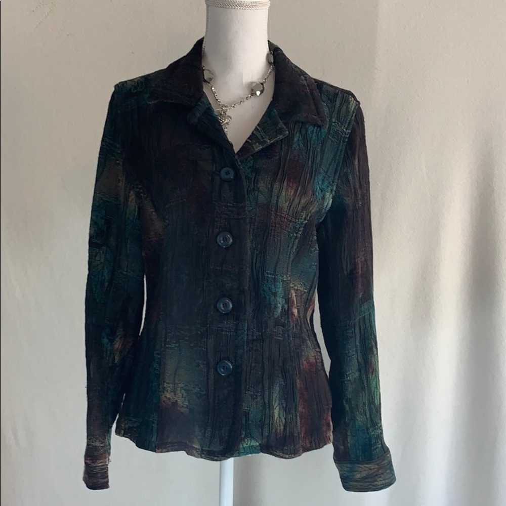 Christopher Banks Green & Brown Jacket in M.